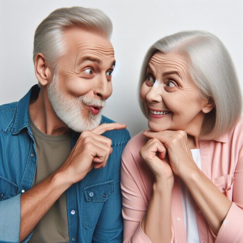 Featured imgage for "Addressing Common Myths And Misconceptions About Sex", depicting senior citizens looking at one another with desire in their eyes