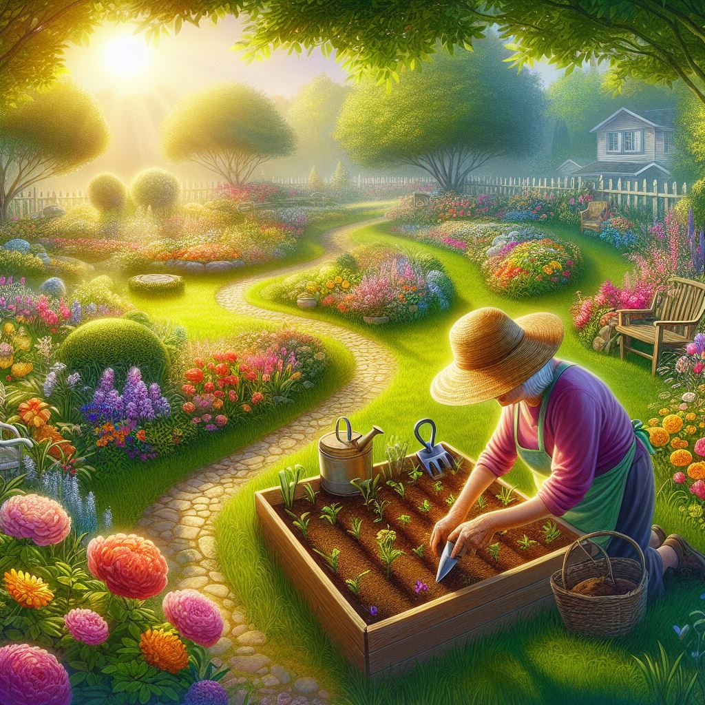 senior woman treating her website like it's a garden