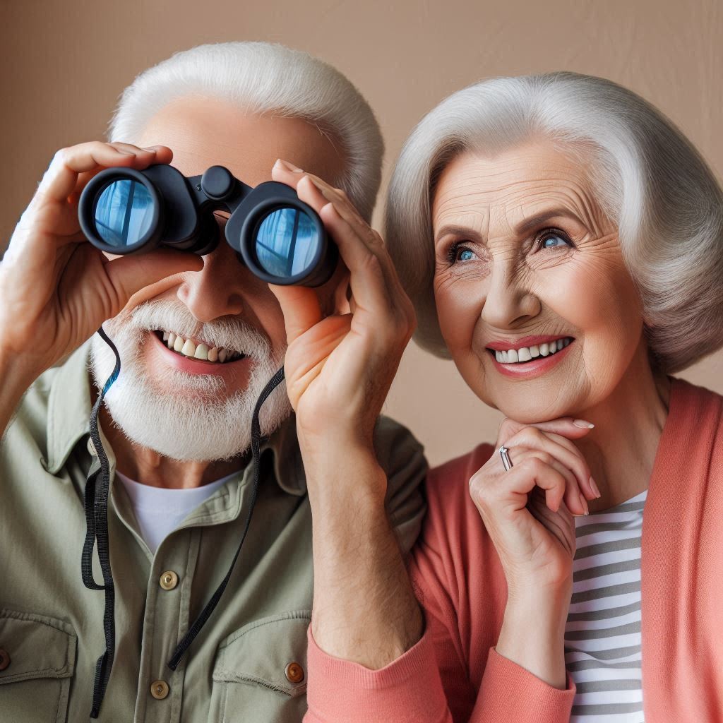 Senior couple taking a closer look