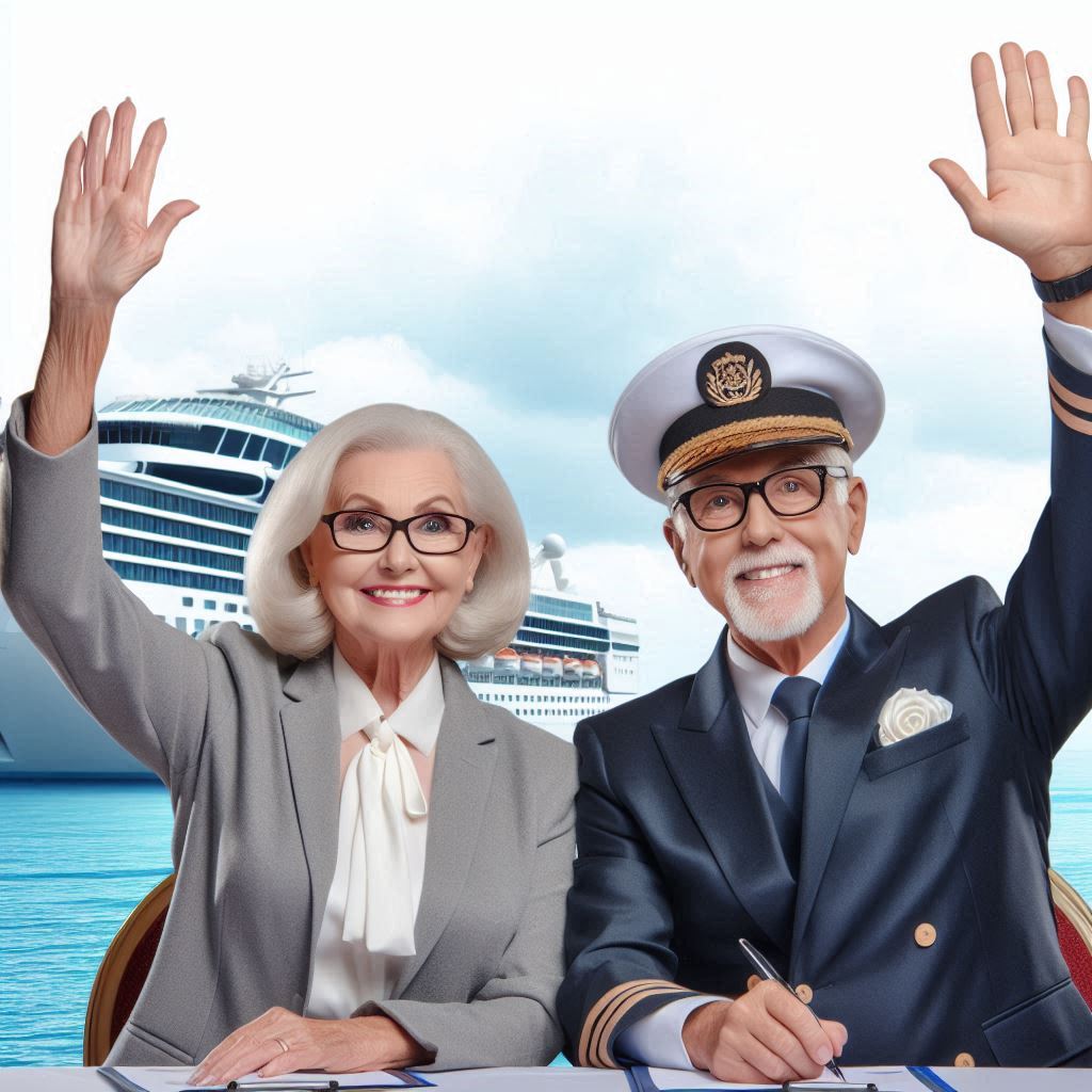 senior couple asking questions about cruises
