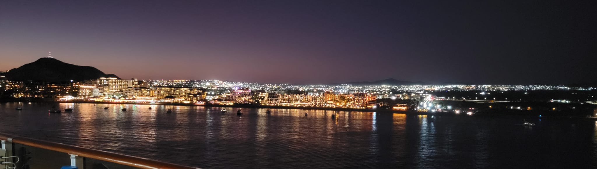 Cabo San Lucas Christmas night from the deck of a Carnival Cruise ship