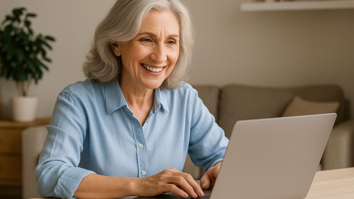 Hero image senior woman online