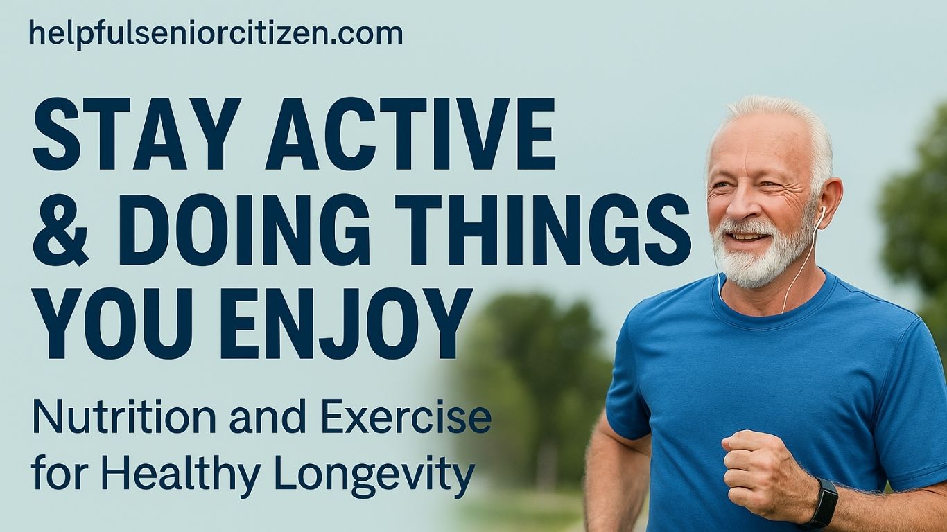 Active senior man jogging outdoors in a park, representing healthy aging, fitness, and staying active after 60.